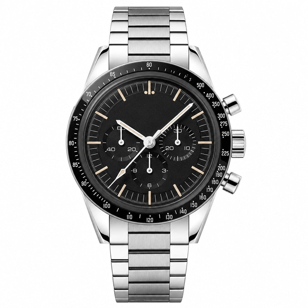 Chronograph Watch Silver Tone 40mm