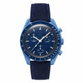 Blue Watch with Suede Strap
