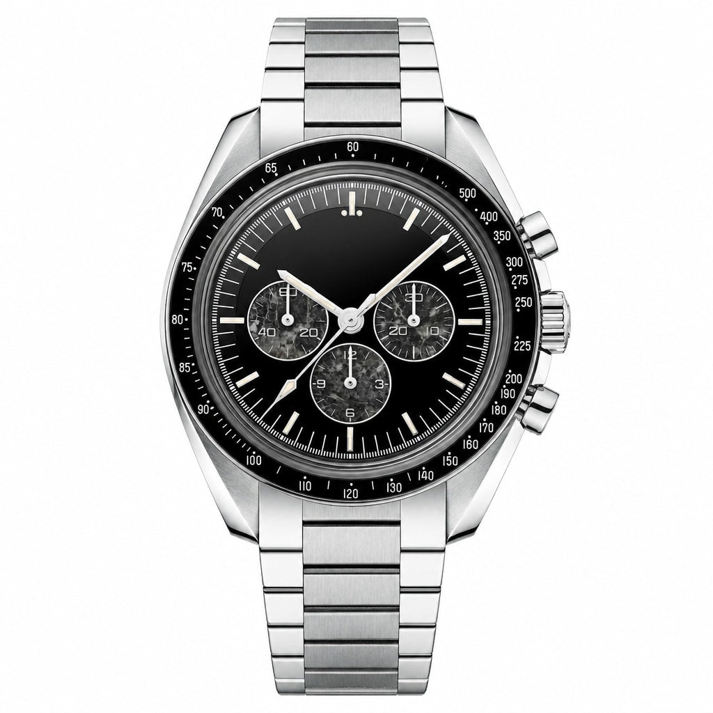 Sport Chronograph Watch Black Dial 42mm